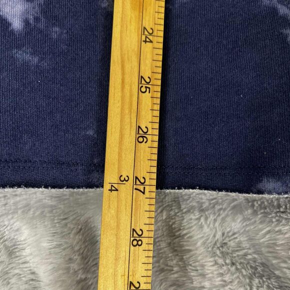 Peace Love World Hoodie Womens 2X Blue Tie Dye Pullover Graphic Long Sleeve Top - Picture 7 of 7